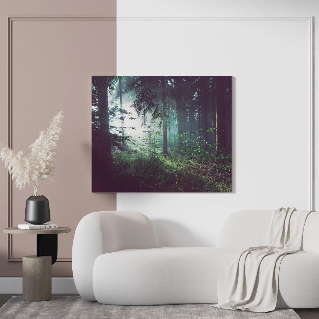 Dark Forest Off Trail Nature Canvas Painting