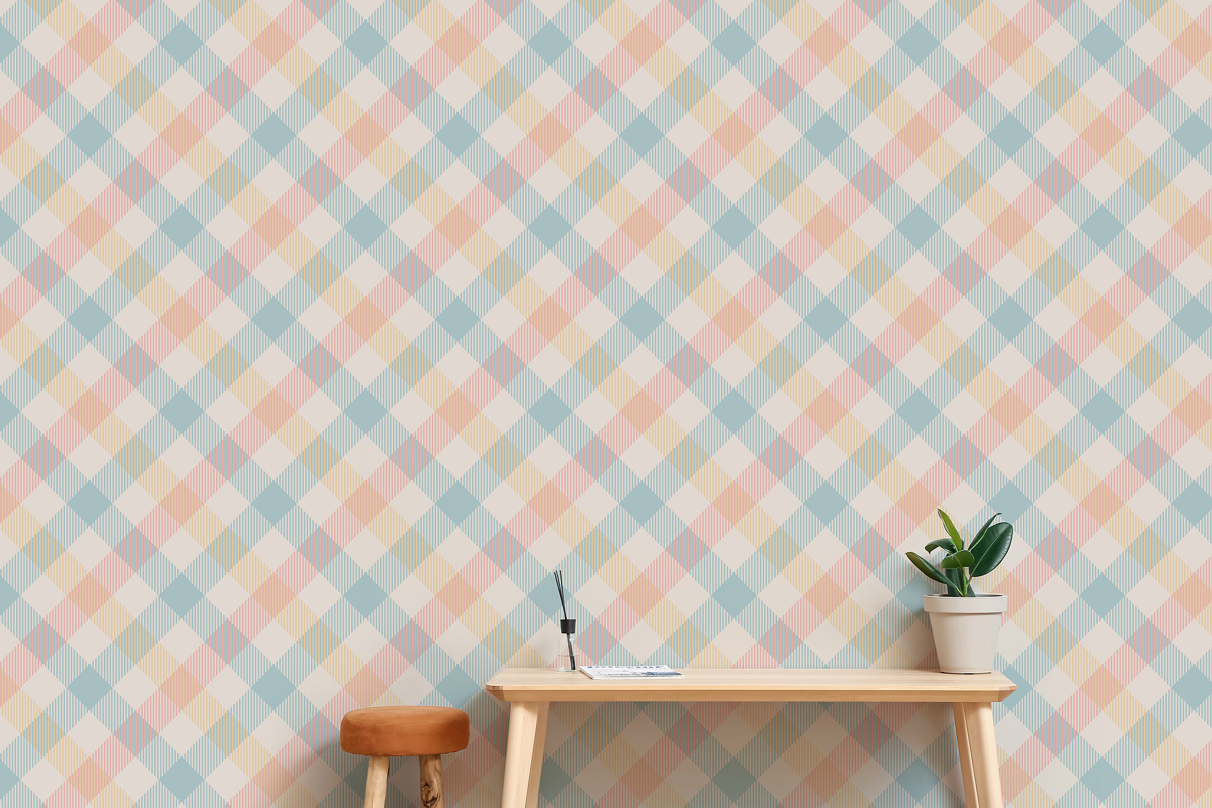 Colorful Stripe Repeat Pattern Wallpaper For Walls