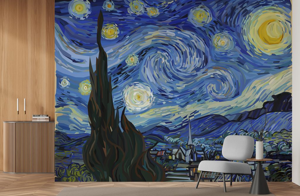 Starry Night Van Gogh Design Wallpaper Mural