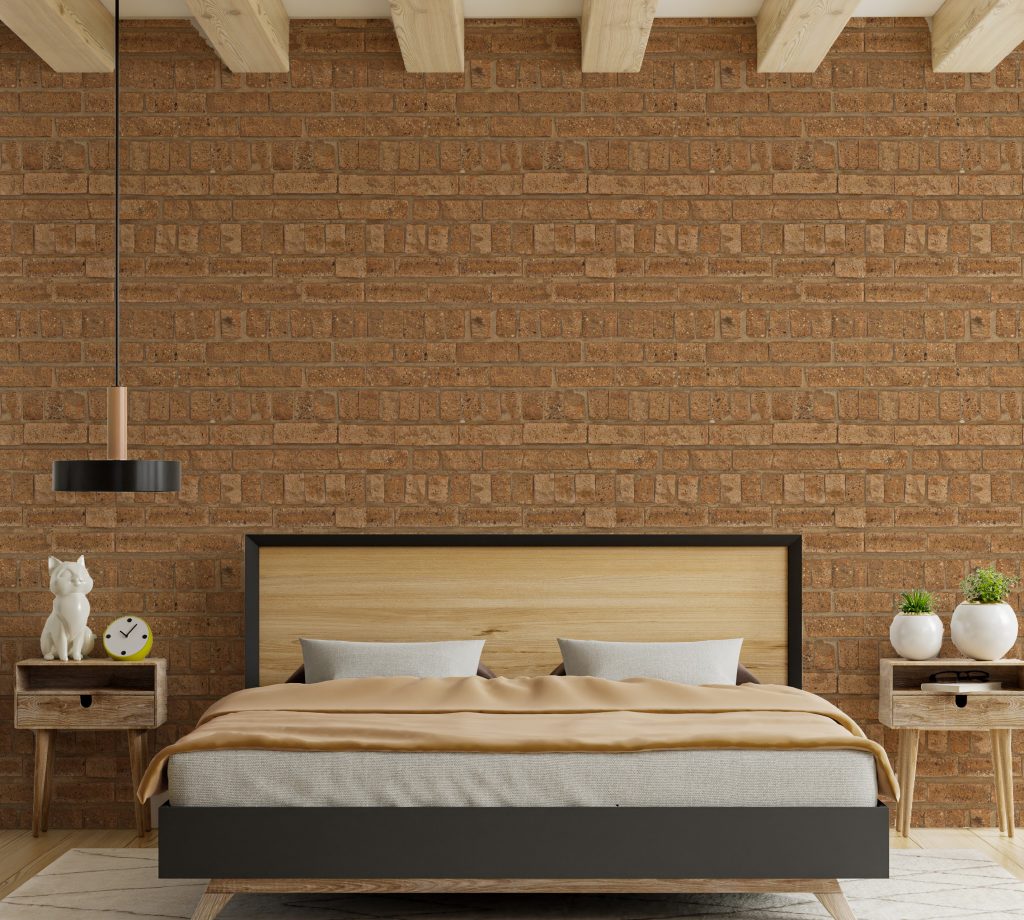 Brick Wall Pavement Texture Brown Color Wallpaper