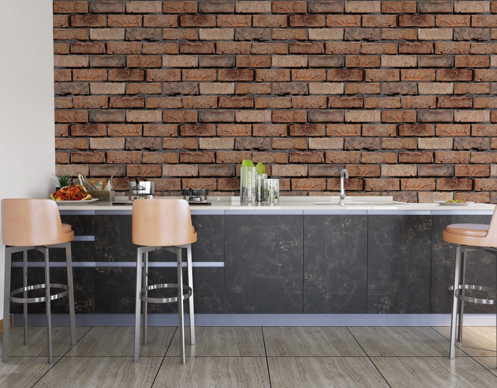 Old Red Brick Wall Rustic Texture Design Wallpaper