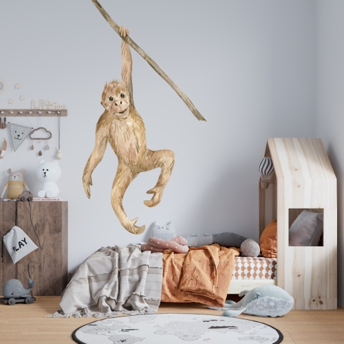 Naughty Baby Monkey Wall Decals
